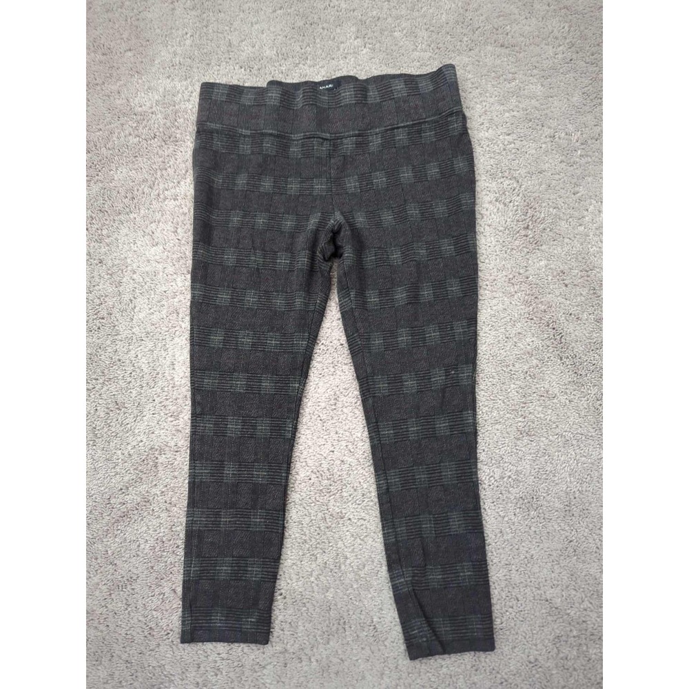 Tahari Leggings Womens XL Window Pane Glen Plaid High‎ Rise Cropped Gym Yoga